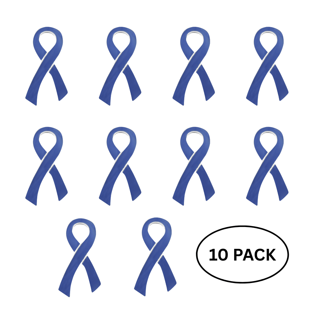 10 Pack Large Periwinkle Ribbon Pins - The Awareness Company