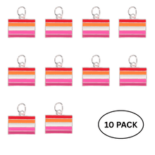 Load image into Gallery viewer, 10 Pack Lesbian Sunset Flag Charms - The Awareness Company