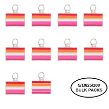 Load image into Gallery viewer, Bulk Pack Lesbian Sunset Flag Charms - The Awareness Company