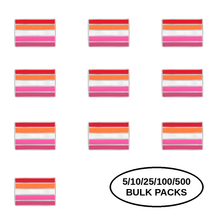 Load image into Gallery viewer, Bulk Pack Lesbian Sunset Flag Pins - The Awareness Company