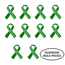 Load image into Gallery viewer, Bulk Pack Mental Health Awareness Ribbon Pins - The Awareness Company