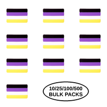 Load image into Gallery viewer, Bulk Pack Non - Binary Flag Silicone Pins - The Awareness Company