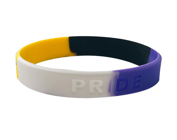 10 Pack Non - Binary Silicone Bracelets - The Awareness Company