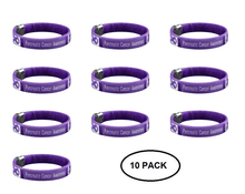 Load image into Gallery viewer, 10 Pack Pancreatic Cancer Awareness Bangle Bracelets - The Awareness Company