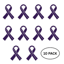 Load image into Gallery viewer, 10 Pack Pancreatic Cancer Awareness Ribbon Pins - The Awareness Company