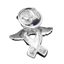 Load image into Gallery viewer, 10 Pack Pink Breast Cancer Ribbon Angel Pins - The Awareness Company