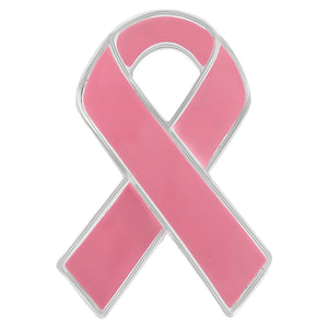 10 Pack Pink Ribbon Pins - The Awareness Company