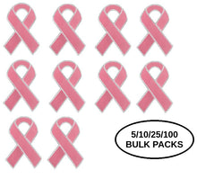 Load image into Gallery viewer, Bulk Pack Pink Ribbon Pins - The Awareness Company