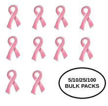 Load image into Gallery viewer, Bulk Pack Pink Ribbon Pins - The Awareness Company