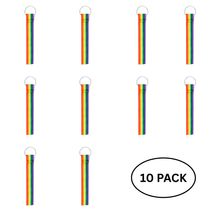 Load image into Gallery viewer, 10 Pack Rainbow Flag Lanyard Style Keychains - The Awareness Company