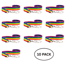 Load image into Gallery viewer, 10 Pack Rainbow Flag Lanyards - The Awareness Company