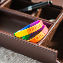 Load image into Gallery viewer, 10 Pack Rainbow PRIDE Silicone Bracelets - The Awareness Company