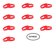 Load image into Gallery viewer, 10 Pack Red Silicone Bracelets - The Awareness Company
