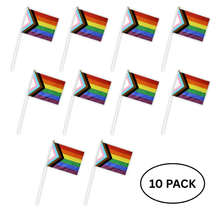 Load image into Gallery viewer, 10 Pack Small Daniel Quasar Flags on a Stick - The Awareness Company