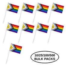 Load image into Gallery viewer, Bulk Pack Small Daniel Quasar Intersex - Inclusive Flags on a Stick - The Awareness Company