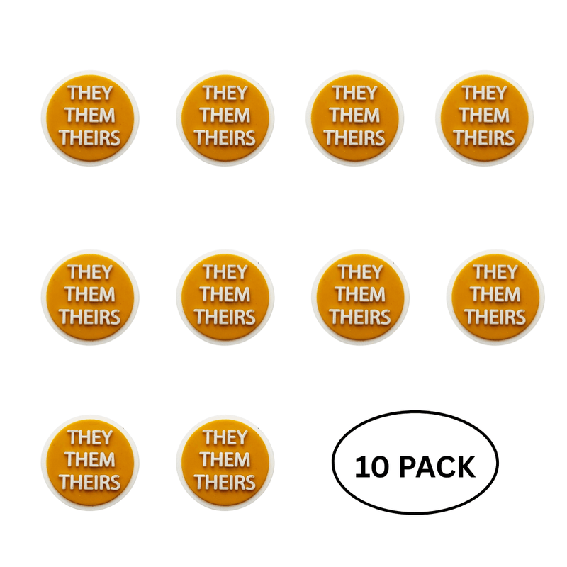 10 Pack They Them Pronoun Silicone Pins - The Awareness Company