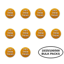 Load image into Gallery viewer, Bulk Pack They Them Pronoun Silicone Pins - The Awareness Company