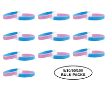 Load image into Gallery viewer, Bulk Pack Transgender PRIDE Silicone Bracelets - The Awareness Company