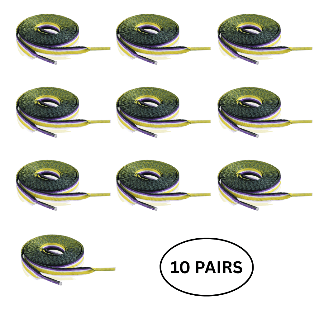 10 Pairs Nonbinary Flag Shoe Laces - The Awareness Company
