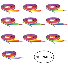 Load image into Gallery viewer, 10 Pairs Rainbow Flag Shoe Laces - The Awareness Company