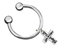 Load image into Gallery viewer, 12 Blessed, Hope, Faith, and Love Cross Key Chains 