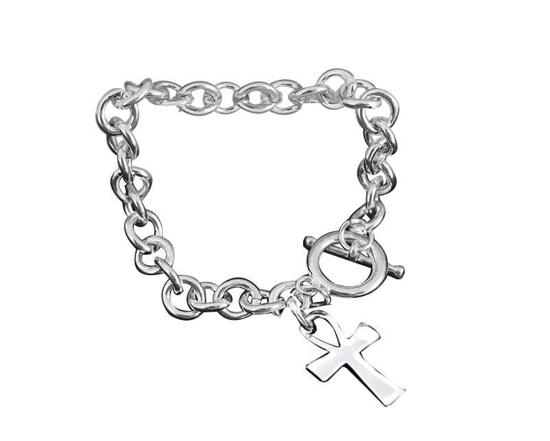 Cross Chunky Link Style Bracelets 