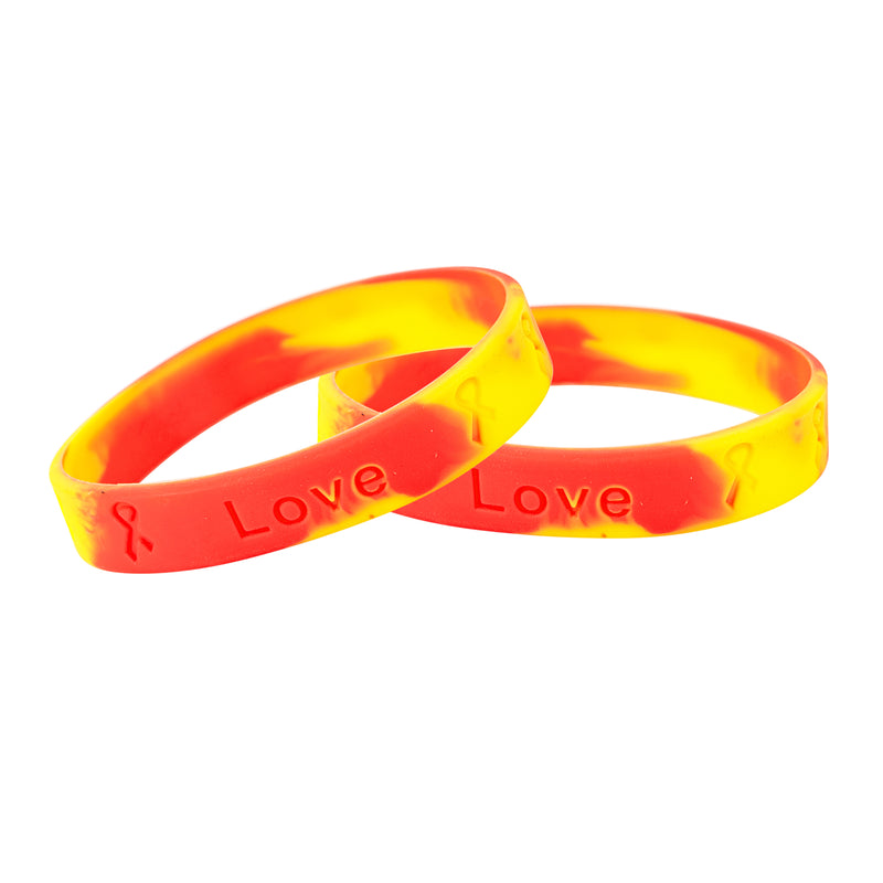 Red & Yellow Silicone Bracelets