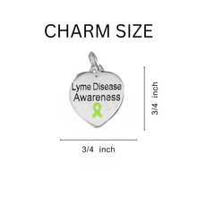 Load image into Gallery viewer, Lyme Disease Awareness Heart Charm Black Cord Bracelets