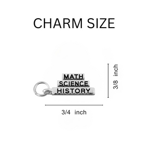 Black Cord Math Science History Bracelets