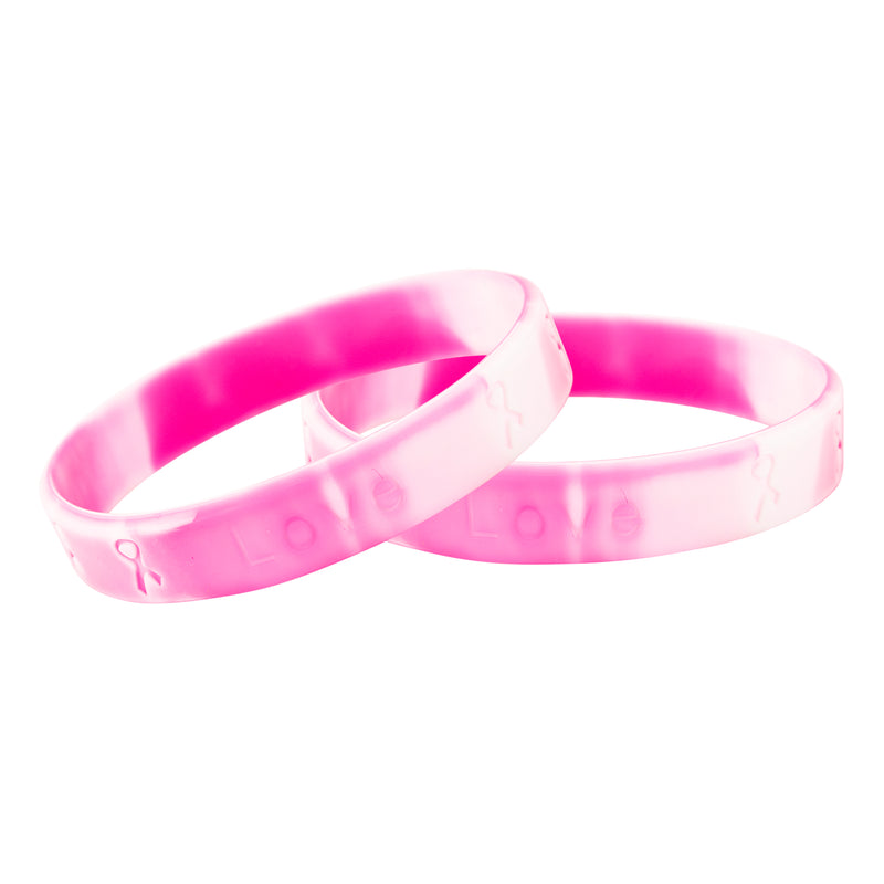 Pink Camouflage Silicone Bracelets