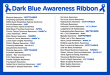 Load image into Gallery viewer, Bulk Kids Dark Blue Silicone Bracelets for Child Abuse, Colon Cancer - The Awareness Company