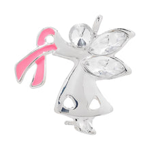 Load image into Gallery viewer, 25 Pack Breast Cancer Angel Pink Ribbon Pins - The Awareness Company