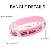 Load image into Gallery viewer, 25 Pack Breast Cancer Awareness Bangle Bracelets - The Awareness Company