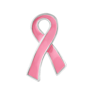 25 Pack Pink Ribbon Pins for Breast Cancer Awareness - Pick Your Style - The Awareness Company