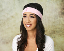 Load image into Gallery viewer, 25 Pack Pink Ribbon Sport Headbands - The Awareness Company