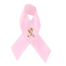 Load image into Gallery viewer, 25 Pack Satin Pink Breast Cancer Awareness Pins - The Awareness Company