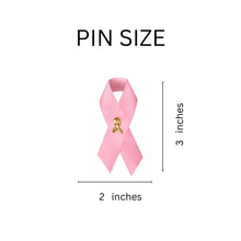 Load image into Gallery viewer, 25 Pack Satin Pink Breast Cancer Awareness Pins - The Awareness Company