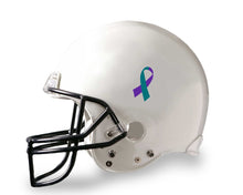 Load image into Gallery viewer, 25 Pack Teal &amp; Purple Ribbon Awareness Decals - The Awareness Company