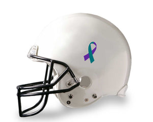 25 Pack Teal & Purple Ribbon Awareness Decals - The Awareness Company