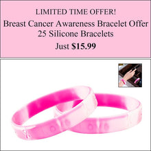 Load image into Gallery viewer, 25 Pink Breast Cancer Camo Silicone Bracelets - The Awareness Company