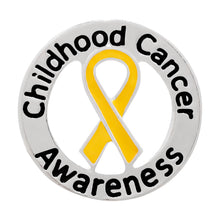 Load image into Gallery viewer, Bulk Childhood Cancer Awareness Pins Bulk, Gold Ribbon Brooches - The Awareness Company