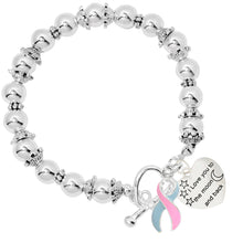 Load image into Gallery viewer, Bulk Pink &amp; Blue Ribbon Split Style Key Chains for SIDS, Infant Death - The Awareness Company