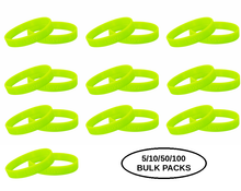 Load image into Gallery viewer, Bulk Pack Lime Green Silicone Bracelets for Lymphoma, Lyme Disease - The Awareness Company