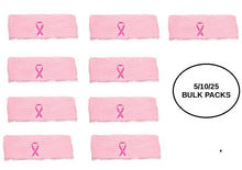 Load image into Gallery viewer, Bulk Pack Pink Ribbon Sport Headbands - The Awareness Company