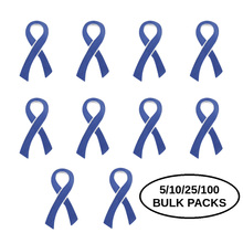 Load image into Gallery viewer, Bulk Pack Large Periwinkle Ribbon Pins - The Awareness Company