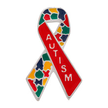 Load image into Gallery viewer, Bulk Autism Awareness Ribbon Pin, Autism Spectrum Disorder Lapel Pin