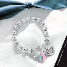 Load image into Gallery viewer, Where There is Love Pink &amp; Blue Ribbon Bracelets - The Awareness Company