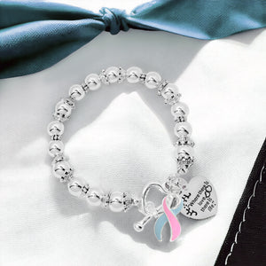 Where There is Love Pink & Blue Ribbon Bracelets - The Awareness Company