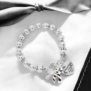 Zebra Print Ribbon Where There is Love Charm Bracelets