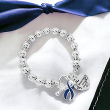 Load image into Gallery viewer, Dark Blue Ribbon Where There Is Love Bracelets